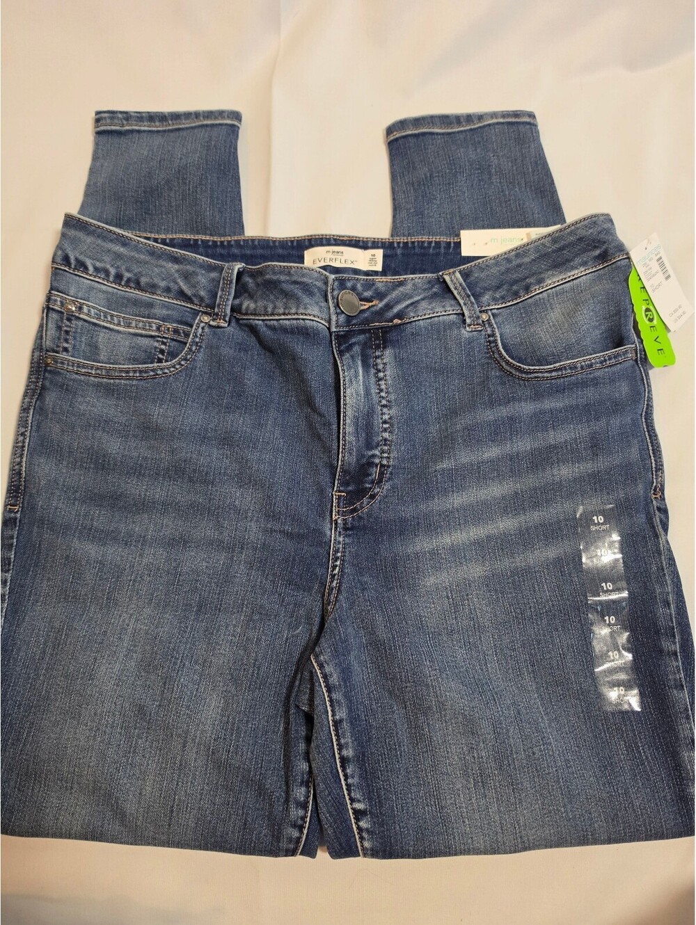 m jeans Everflex Super Skinny Mid Fit Blue Denim Jeans Size 10 Short